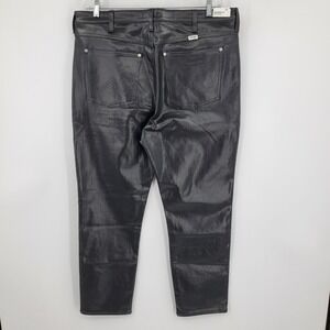 NWT Wrangler Walker 677 High Rise Slim Faux Leather Women's Pants 34 Western